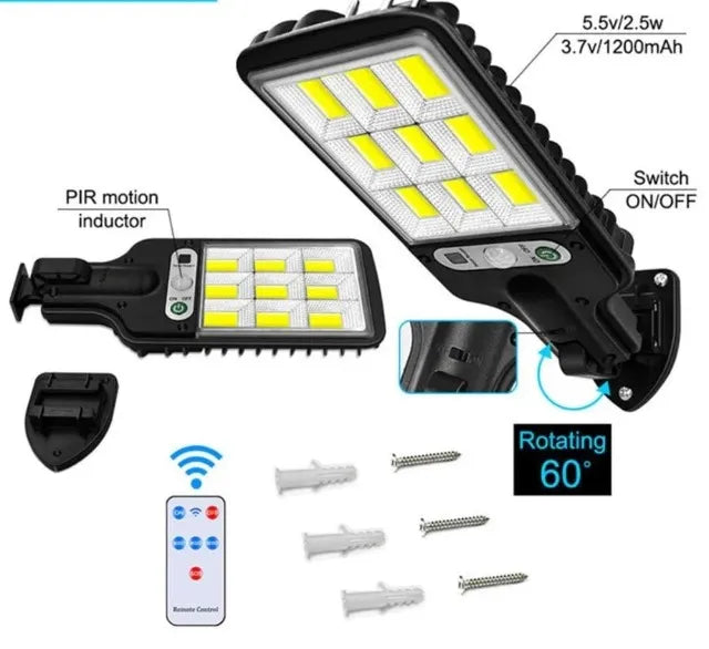 LAMPARA SOLAR CON SENSOR DE MOVIMIENTO